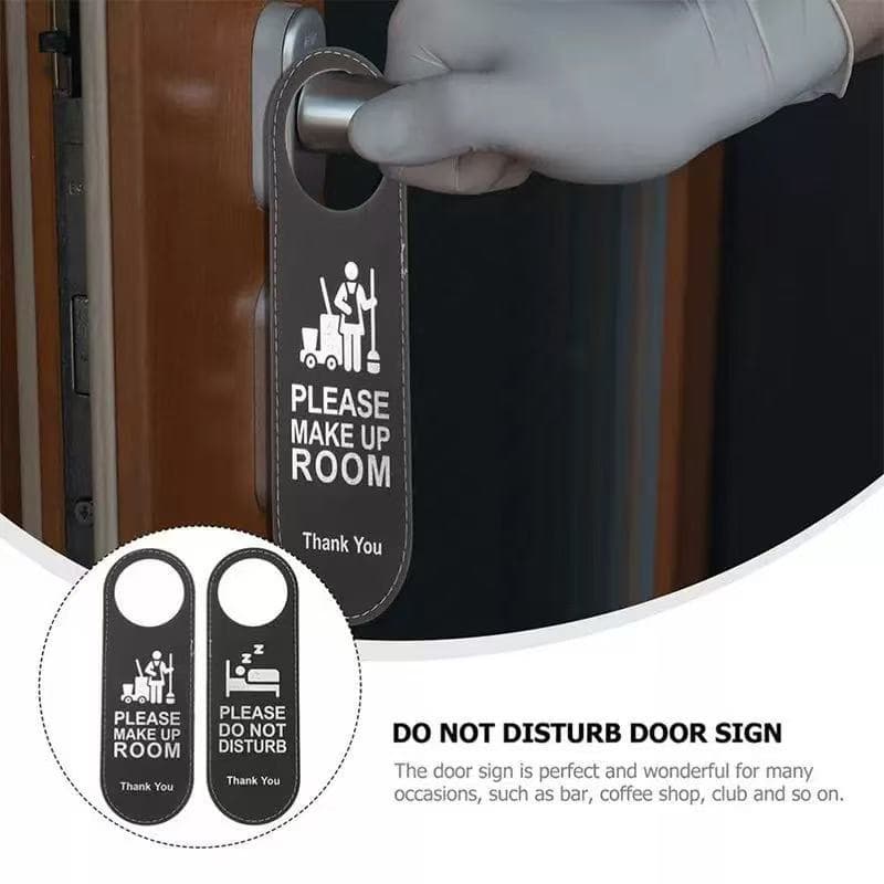 Hotel Do Not Disturb Sign, Please Clean Room Indicator, Door Hanger
