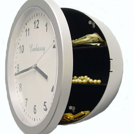 Original Clock Safe Jewelry Storage Box Wall Clock Hanging Timepiece Home Decor