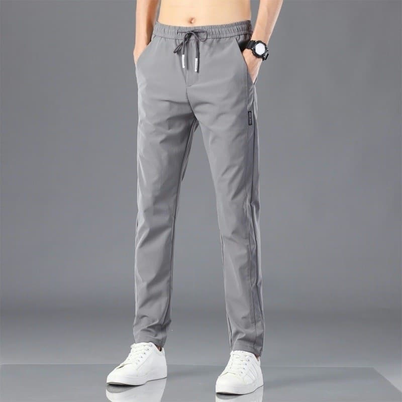 Summer Thin Ice Silk Casual Pants for Men Breathable Work Pants Loose Dirty Job Site Workwear Trousers Long Pants