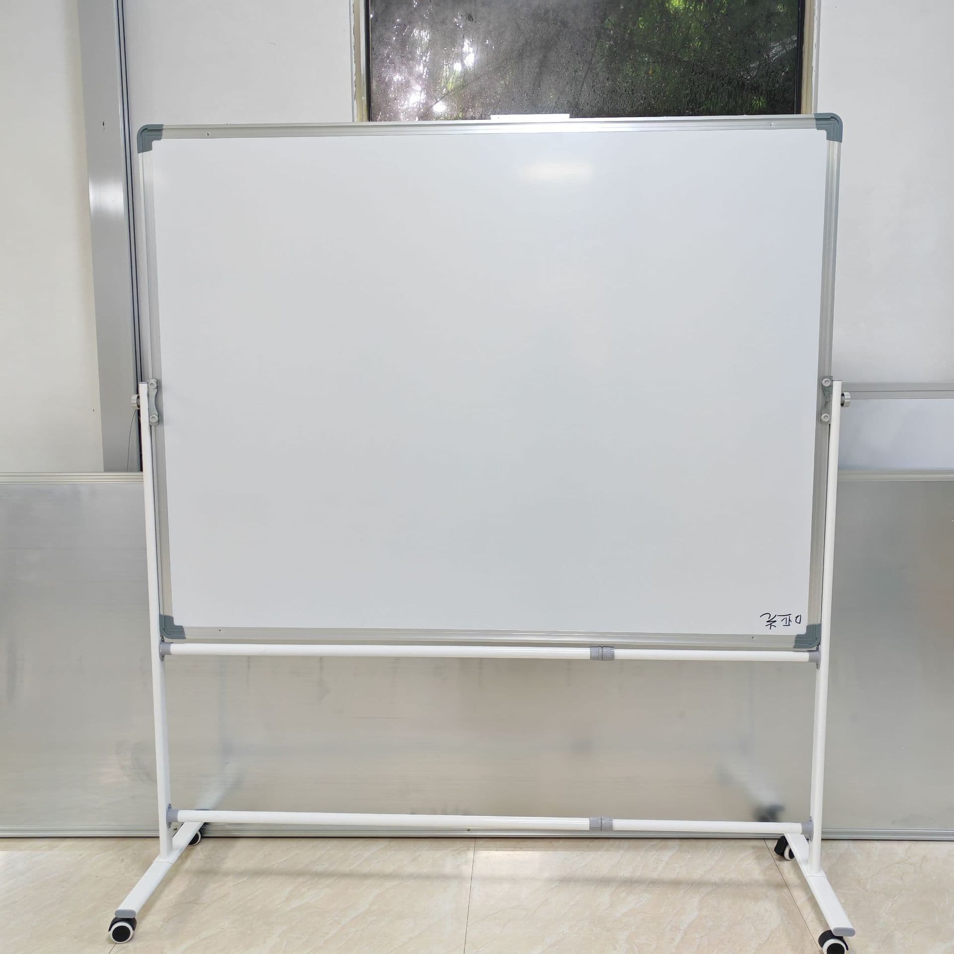 Thickened Reinforced Whiteboard Stainless Steel Stand for Office Teaching and Meetings, 360-Degree Flip, Magnetic, Free Shipping Message Board