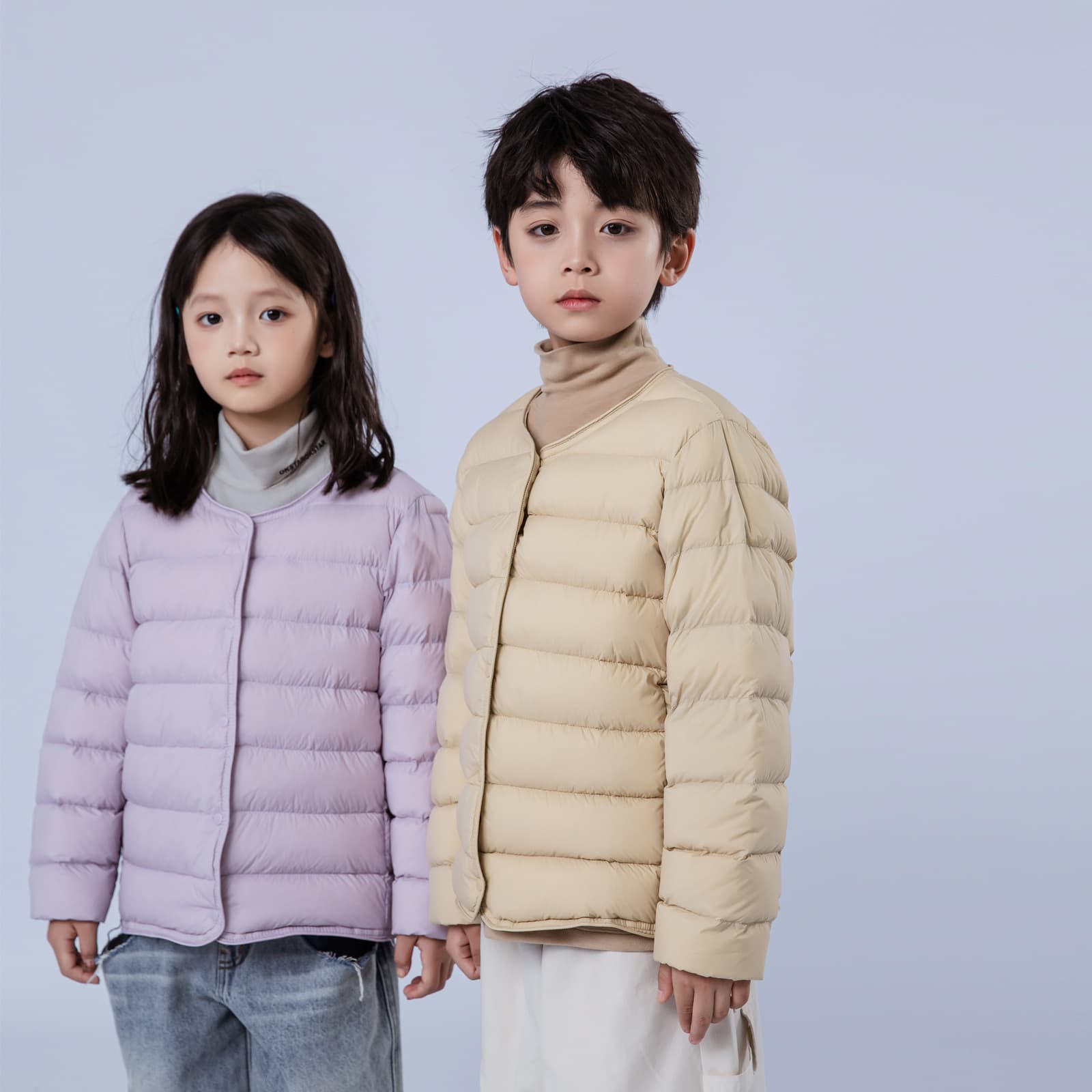 Children's Lightweight Down Jacket Korean Style Boys Girls Mid-Child Down Lining Baby New White Duck Down Coat