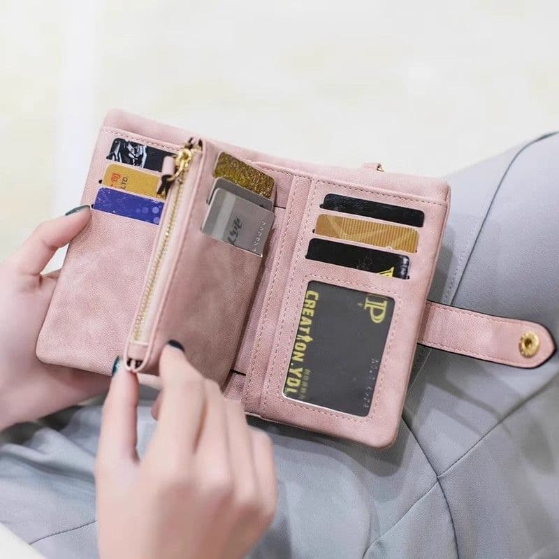 2025 Simple Korean Style Student Short Coin Purse New Foldableing Card Slot Women's Wallet Multi-Card Slot Wallet Women's
