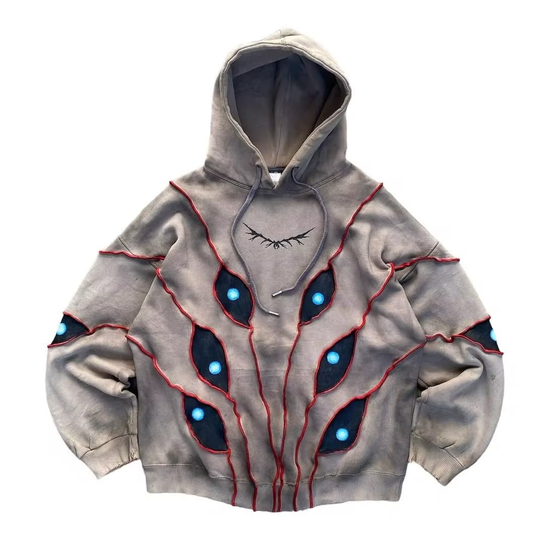 European and American high street hooded sweatshirts for men, dark style personalized printed loose trendy hoodies for couples, factory wholesale