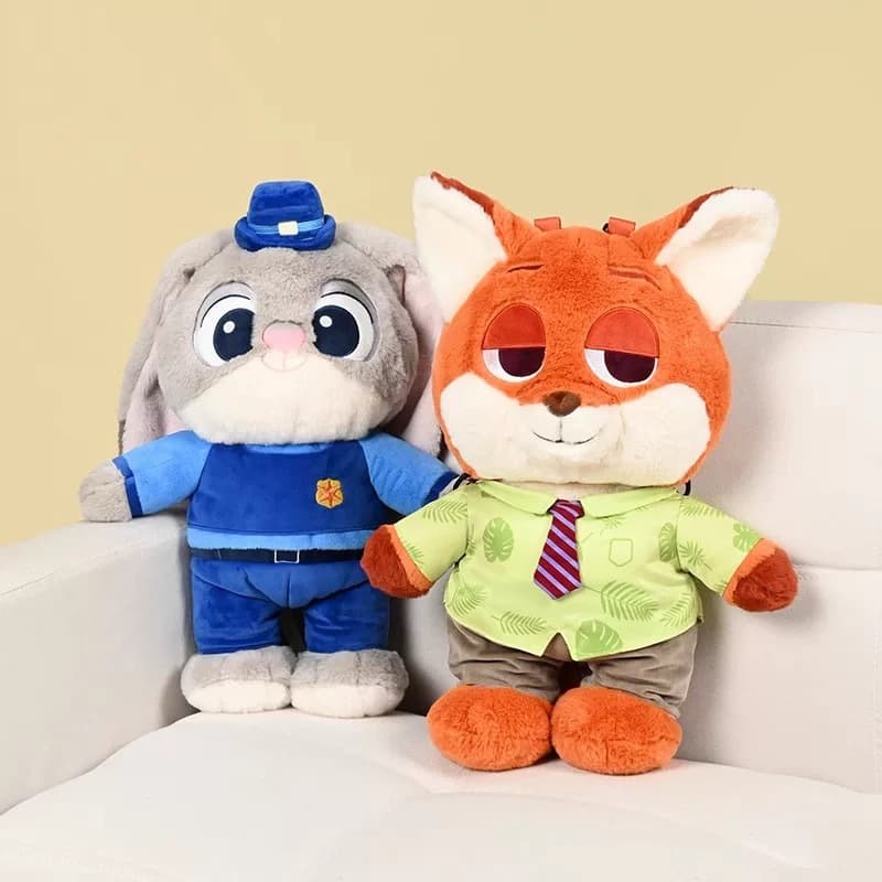 Cartoon Judy Nick Plush Backpack, Zootopia Animal Backpack, Cute Plush Bag for Girls
