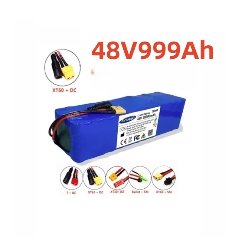 Battery 48v lithium battery 999h13 series 3 parallel + charger 18650 lithium ion battery pack