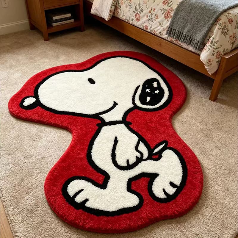 Cartoon cute Snoopy animation living room carpet imitation cashmere carpet bedroom bedside blanket children's room bay window mat
