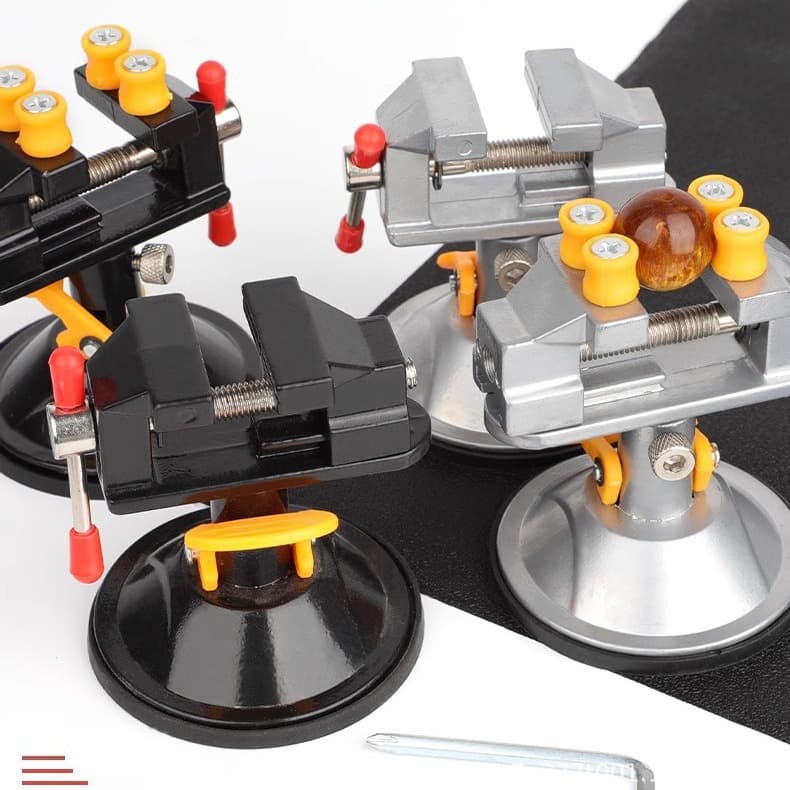 Aluminum alloy suction cup vise, stamping bed, wood carving, jade carving, micro carving fixture, micro carving suction cup vise