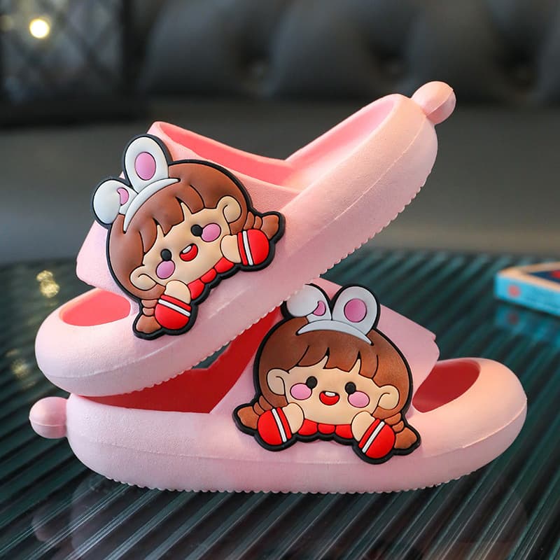 Toe Protection Anti-Collision Children's Slippers for Girls Toddler Baby Summer Ultra-Soft Outdoor Sandals
