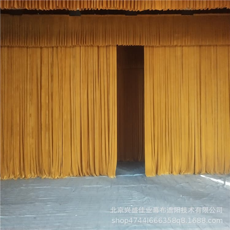 Zhongguancun Theater Performance Lift Curtain Flame Retardant Fireproof Curtain Conference Background Curtain School Lecture Hall Curtain