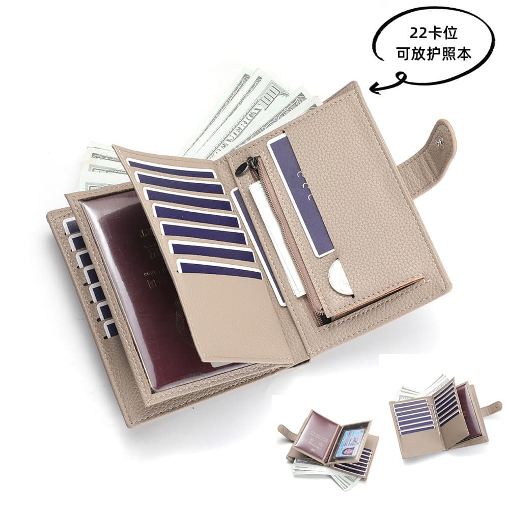New Passport Holder Protective Cover Passport Cover Document Holder Multifunctional Wallet Women's Travel Document Wallet Passport Bag