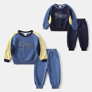 2026 New Boys' Sports Hoodie Set, Children's Sweatpants Two-Piece Set, Baby Autumn Fashion WAPYPY Set
