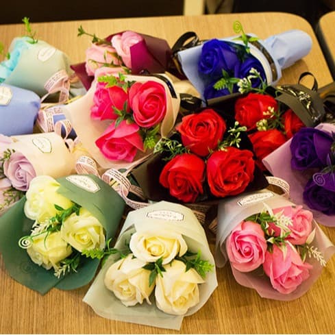 Valentine's Day Soap Mini Bouquet Three Roses Mother's Day Bouquet Company Store Celebration Small Gift Souvenir