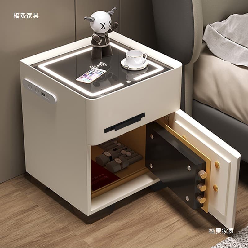 Smart Bedside Cabinet Safe Multi-functional Integrated Security Cabinet Minimalist Bedroom Living Room Mobile Square Safe