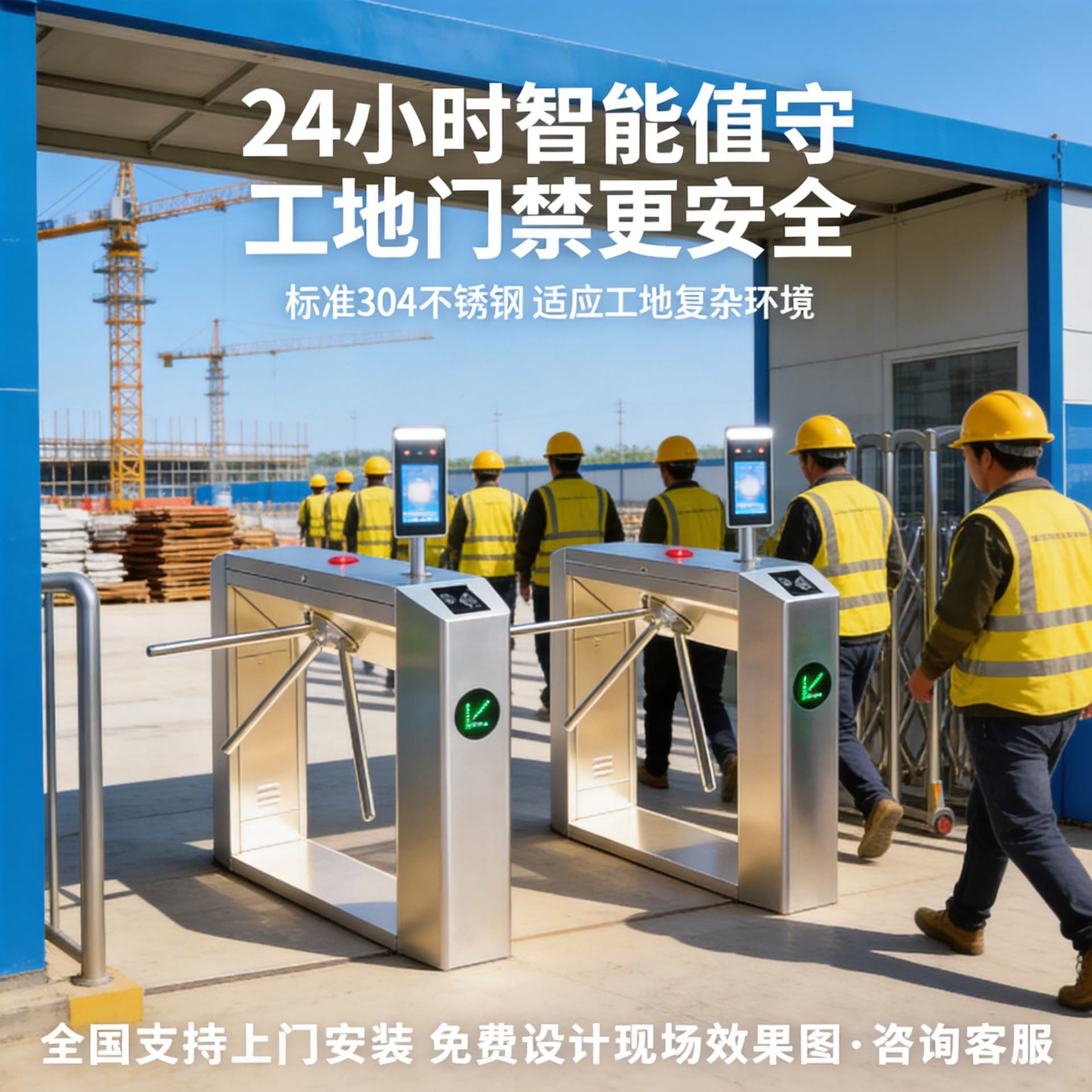 Pedestrian Channel Gate Swing Gate Wing Gate Tripod Turnstile Construction Site Attendance Community Ticketing System Face Recognition Access Control Machine