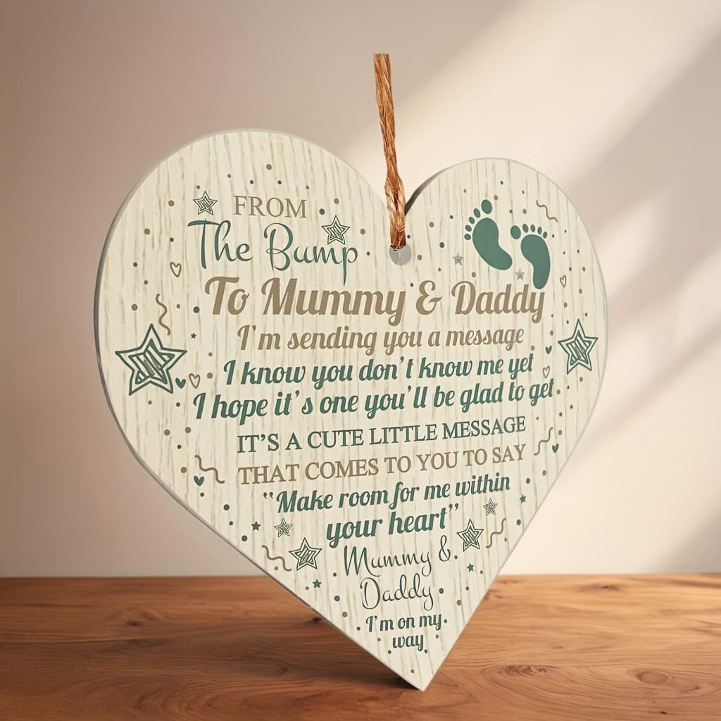 Cross-border Wooden Love Plaque Gift for Parents Home Wall Decoration Hanging Wooden Ornament