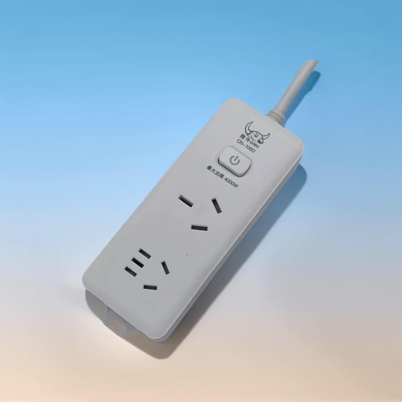 16A Flame Retardant Switch Power Strip for Air Conditioner, Induction Cooker, Microwave, Oven, etc. High Power Socket Strip for Home Use