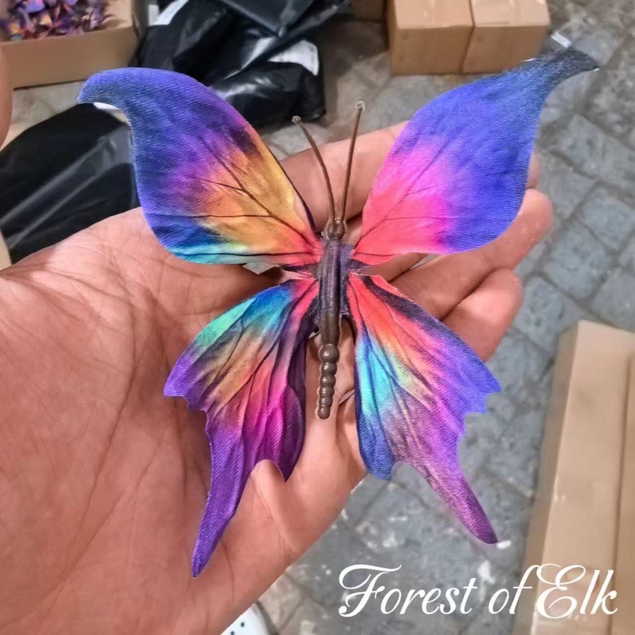 Simulated Butterfly - Xiaohongshu Viral 3D Holographic Butterfly Decal, Atmospheric Butterfly Window Decoration, Artificial Flower, Monet Window Style