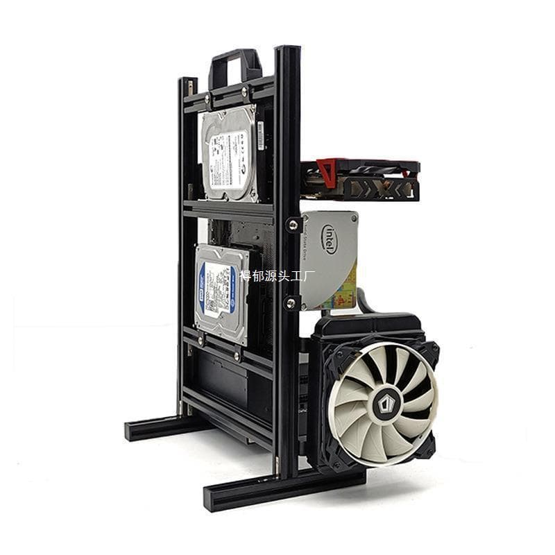 Open Full Aluminum DIY Chassis Frame Vertical Transparent Creative Water Cooling Case