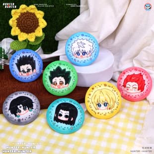 Hunter x Hunter Merchandise: Gon Plush Badge, Killua Pin Badge, Kurapika Badge, Hisoka Brooch, Chrollo