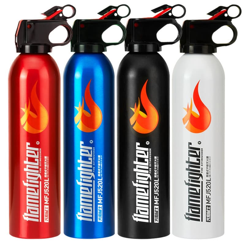 Flame Warrior MFJ520 Oujiang Large Flame 4 Colors Color Box Portable Car Dry Powder Fire Extinguisher 760g