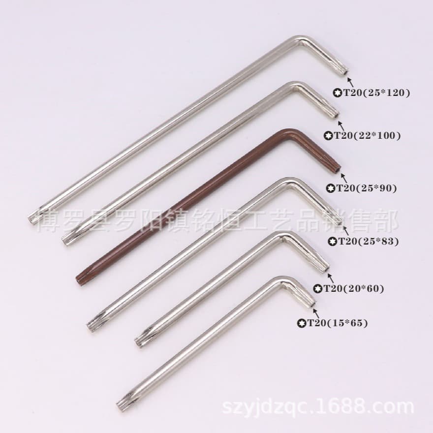 L-shaped T20 Torx screwdriver, L-shaped T20 security Torx screwdriver, L-shaped T20 Torx screwdriver with hole, hand tool