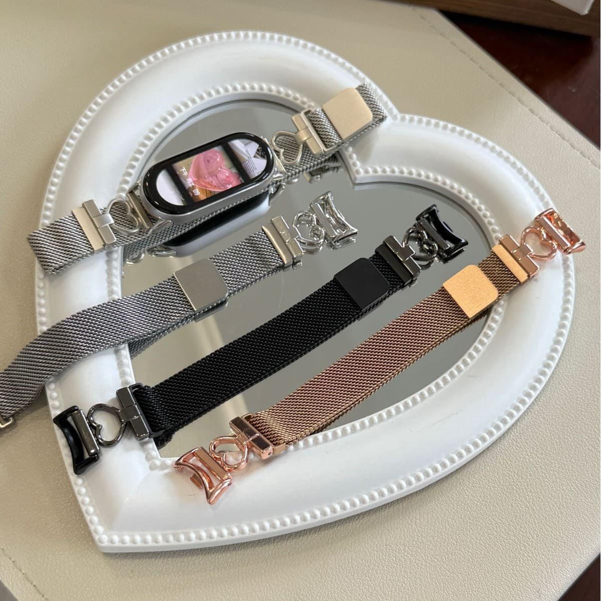 Love Milanese Loop Band Compatible with Apple Watch 2 3 4 5 6 7 8 9 S10 Watch Strap Apple Band