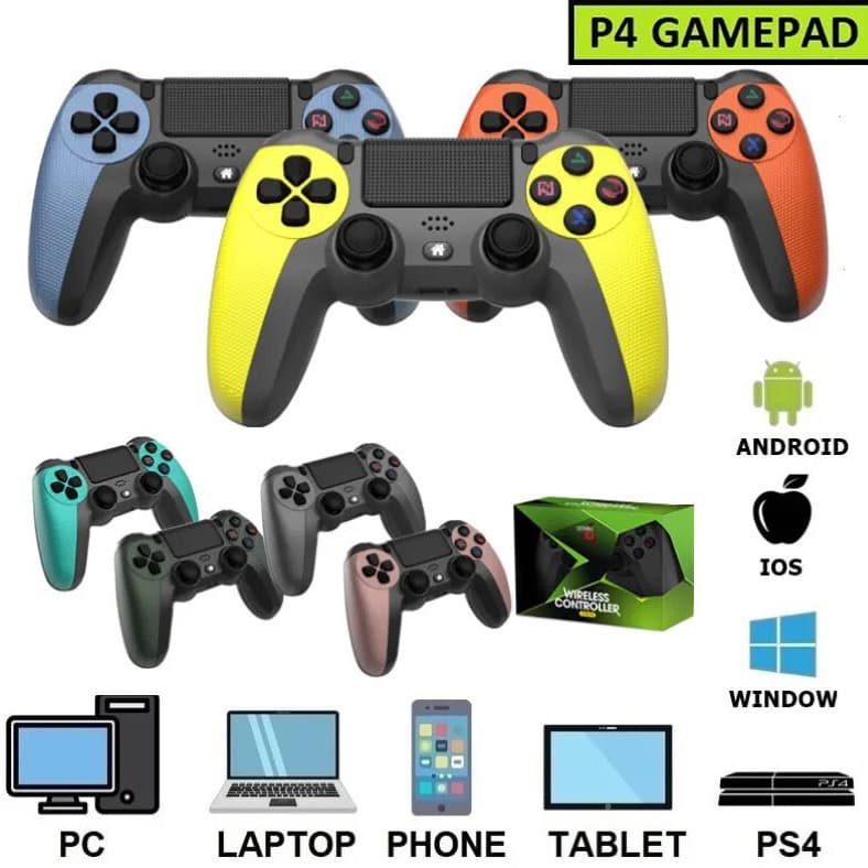 Factory stock P4 wireless Bluetooth game controller, six-axis vibration, Steam PC, PS3 vibration, PS4 game controller