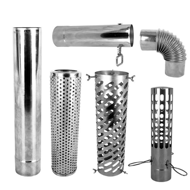 Stainless Steel Chimney Wood Stove Elbow Firewood Stove Wood Burning Stove Outdoor Household Rural Heating Smoke Exhaust Pipe Ventilation