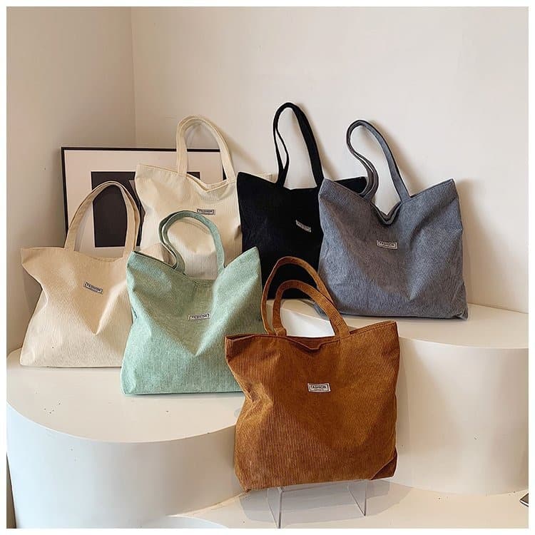 New Tote Bag Simple Commute Handbag 2025 Large Capacity Thickened Washed Nylon Bag Women's Large Capacity Single Shoulder Cloth Bag
