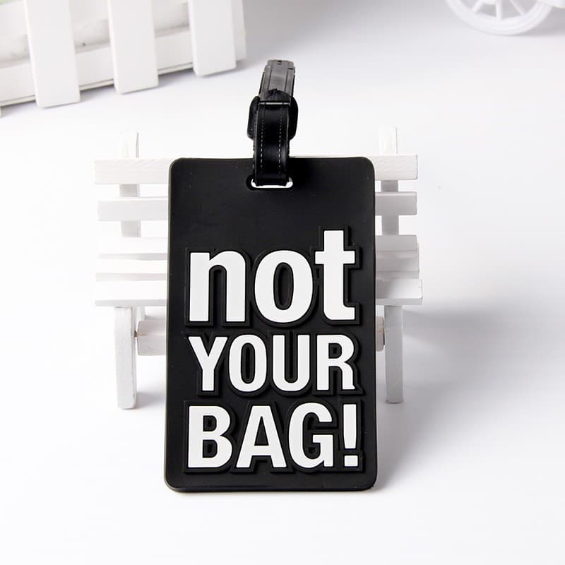 Cross-border PVC luggage tag with 3D letters, boarding pass lanyard, suitcase bag travel tag wholesale