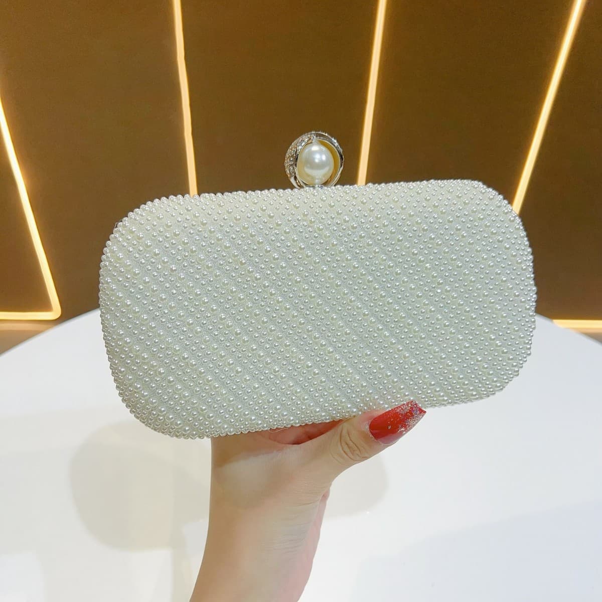 Pearl Clutch Bag Evening Dress Bag Ball Gown Bag Cheongsam Bag Dinner Bag Handbag Crossbody Bag Polyester Material Daily Match