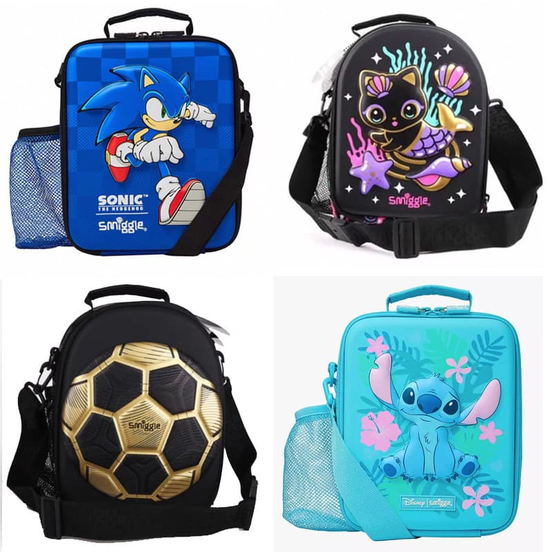 Australia Smiggle Cartoon Lunch Bag Primary and Secondary School Student Kids Insulated Lunch Bag Outdoor Casual Insulated Bag