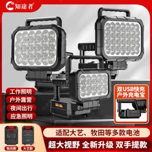 Handheld Type Compatible with Dali Makita Dewalt Lithium Battery Work Light Outdoor Fishing Repair Headlight
