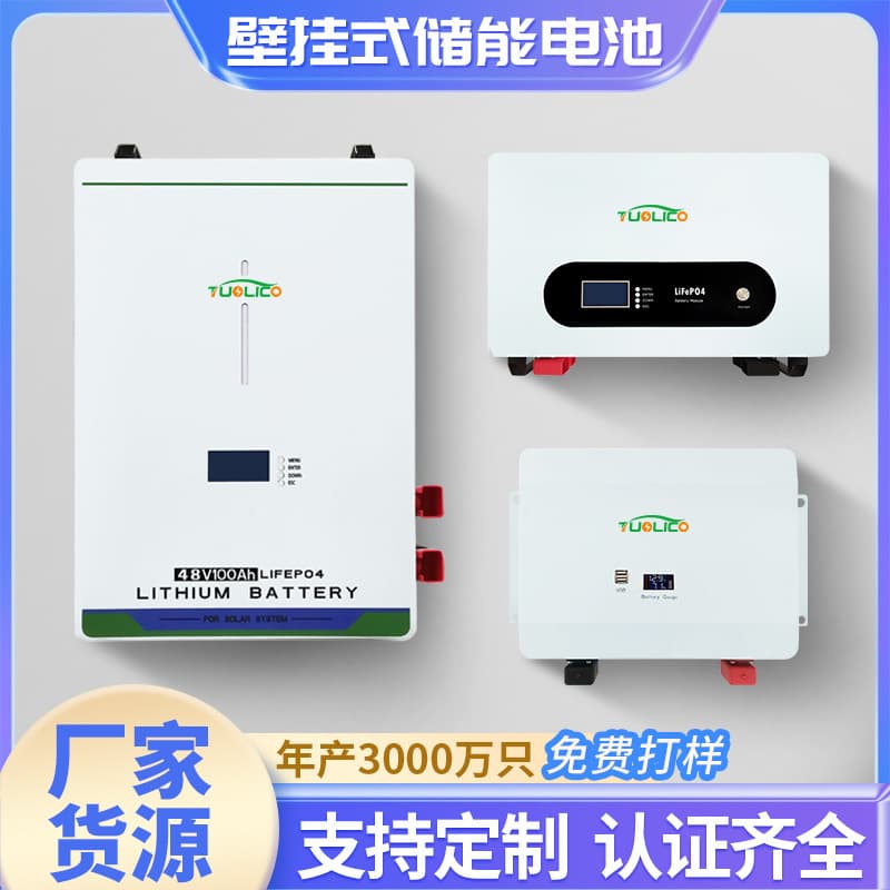Wall-Mounted Energy Storage Lithium Battery 51.2V 48V 200AH Solar Storage Battery LiFePO4 Outdoor Power Supply