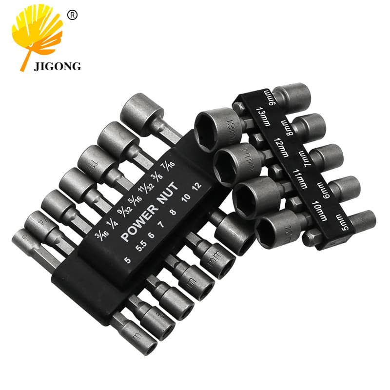 9-piece/14-piece hex socket wrench, pneumatic screwdriver bit socket, electric self-tapping screwdriver bit.