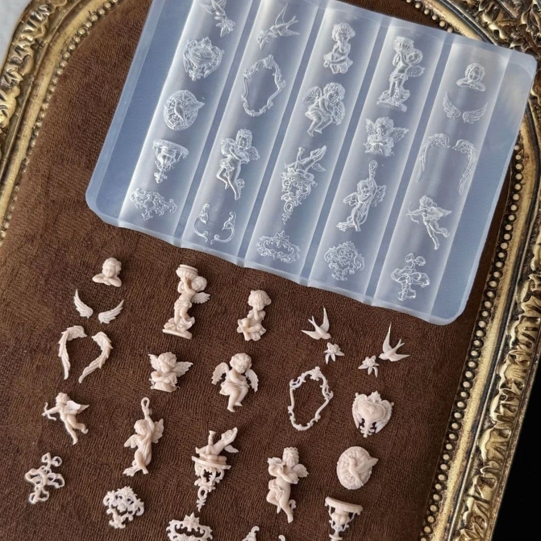 Baroque Angel Nail Mold New Style Nail Art Decoration Creative DIY Silicone Mold