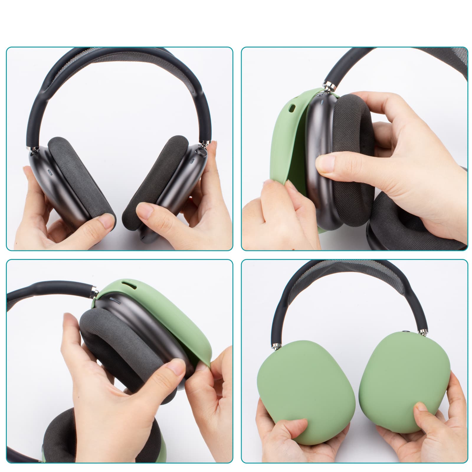 Compatible with Apple AirPods Max Headphone Protective Case, Silicone Cover Set for Apple Over-Ear Headphones, In Stock