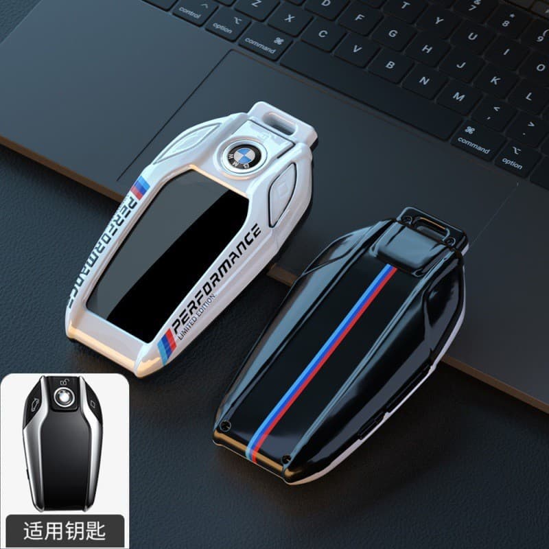 For BMW LCD Screen 7 Series Modified Key Case 525LE X5 740 Carbon Fiber Contrast Key Shell Three-Color