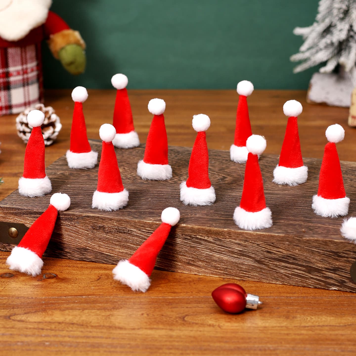 Candy Christmas hats Lollipop Christmas decorations Non-woven mini Christmas hats Christmas small hats Christmas hats