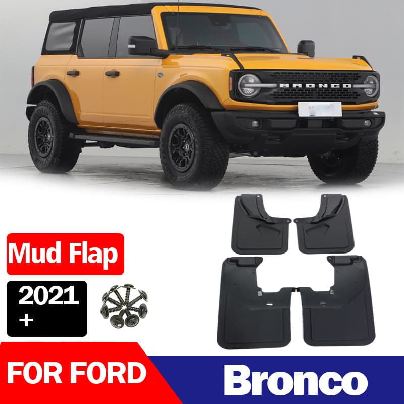 For Ford Bronco Mud Flaps Bronco Splash Guards Accessories 2021+