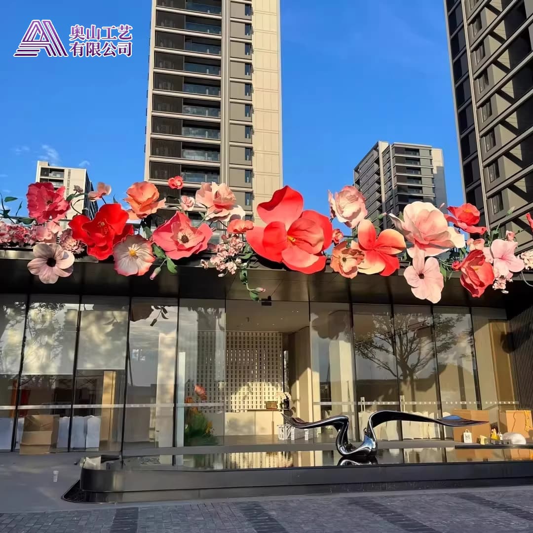 Mall Eaves EVA Simulation Flowers Giant Paper Art Flowers Outdoor Waterproof Decoration Internet Celebrity Photo Prop Fake Flowers