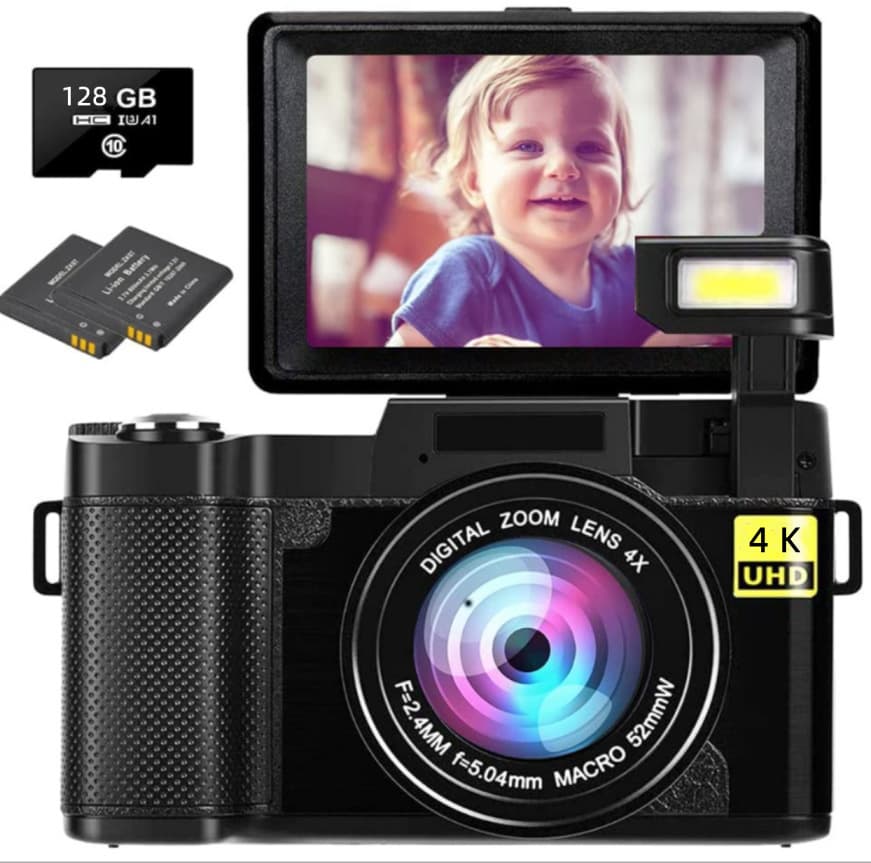Cross-border E-commerce Digital Camera Video Camcorder, 48MP Full HD 4K with Flip Screen R2S