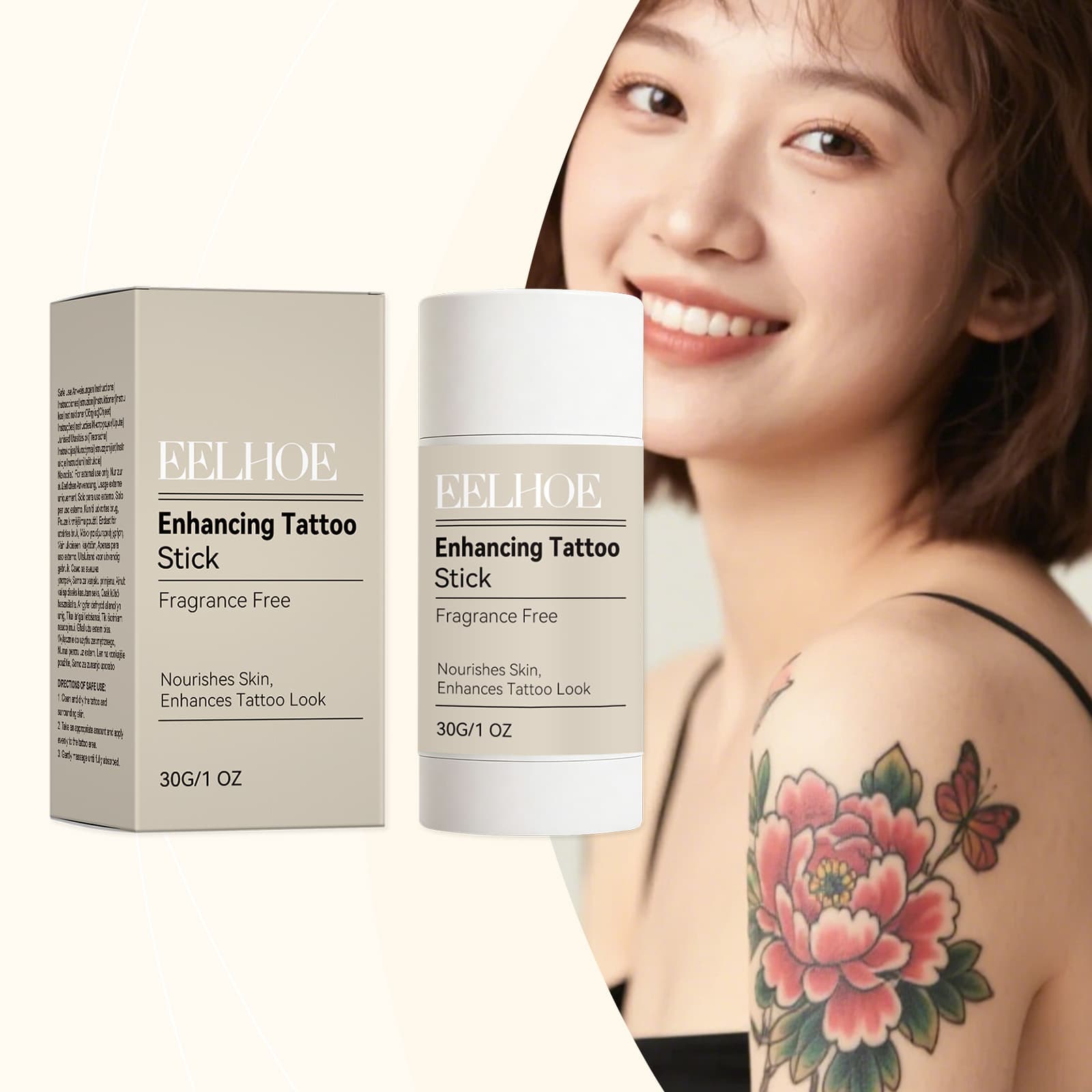 EELHOE Tattoo Care Stick Gentle Lightweight Moisturizing Body Skin Care Easy Application Stick for Daily Use