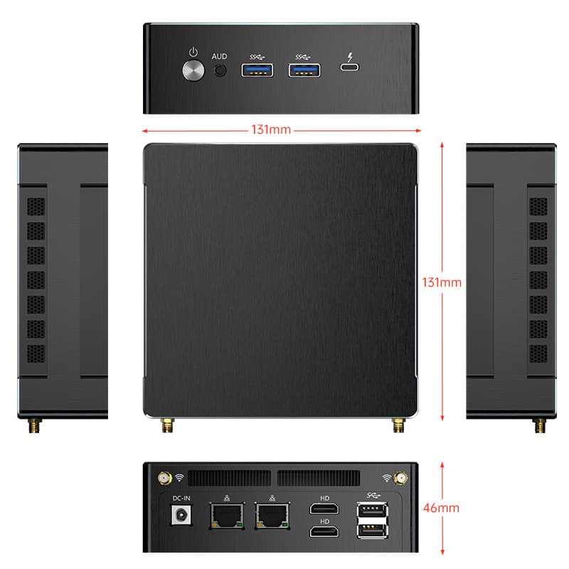 Xinshengmei AMD Mini PC Ryzen R9-7940HS Home Office Gaming Mini Micro Computer