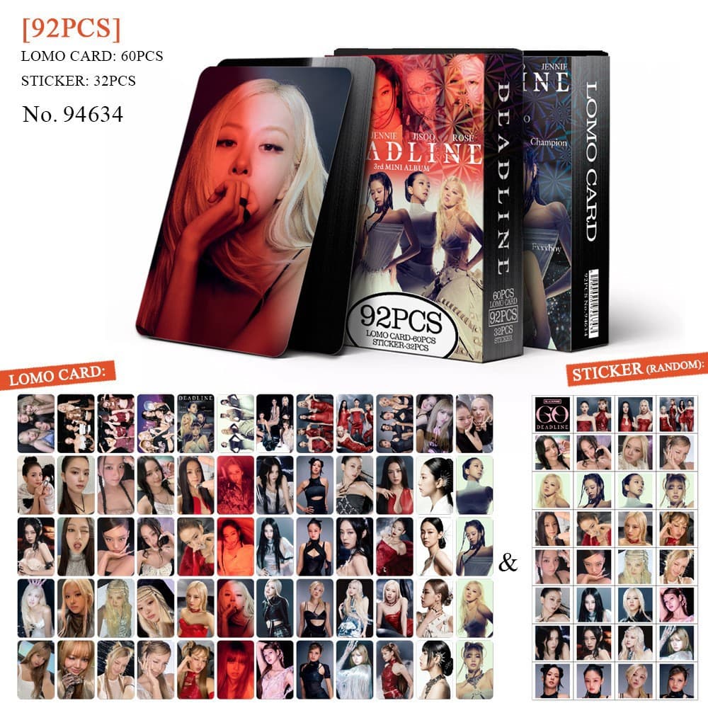 Cross-border exclusive stock 92 small cards BLACK PINK mini new album DEADLIKPOP merchandise LOMO small cards