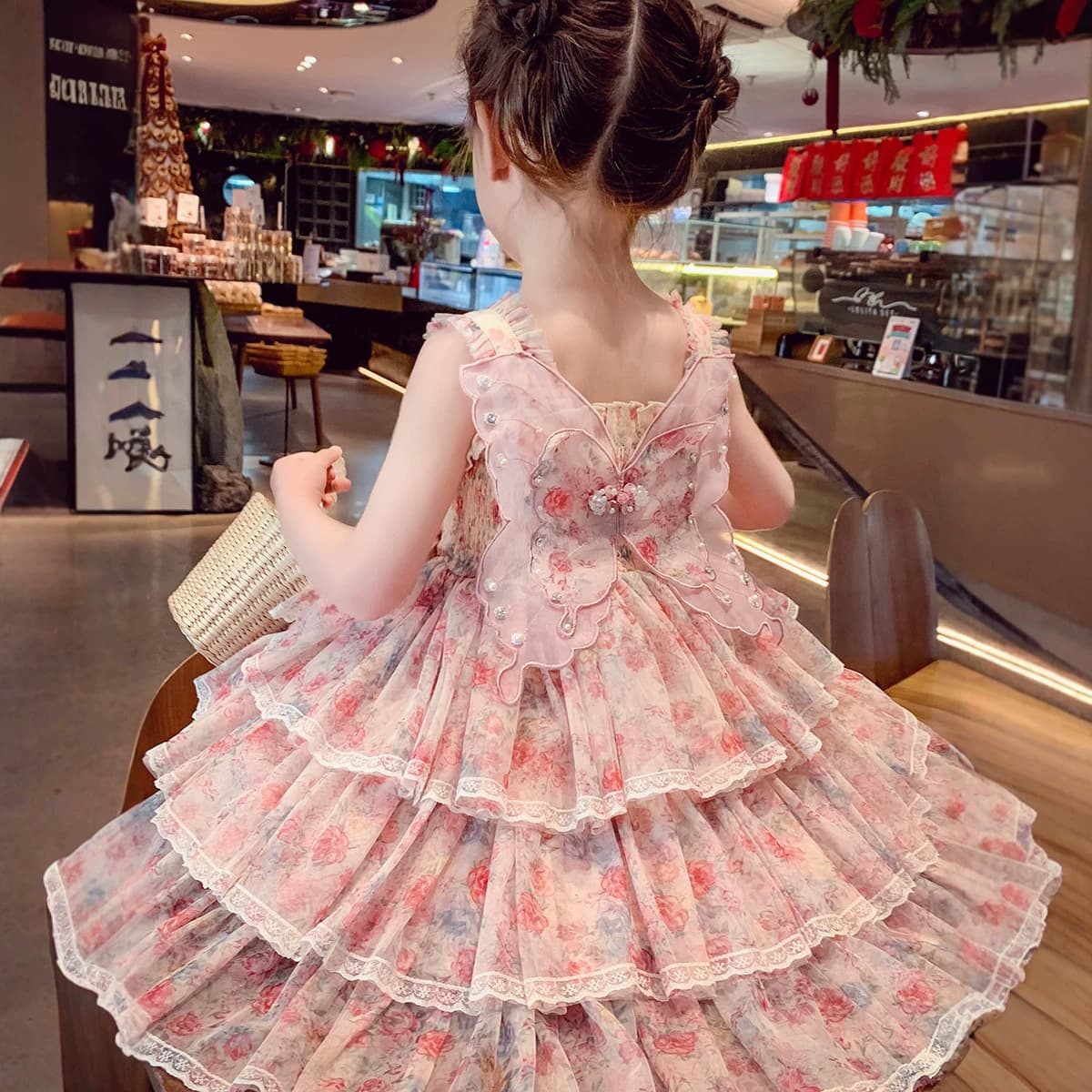 Girls Strapless Dress 2026 New Kids Summer Cake Dress Birthday Dress Girl Puffy Mesh Princess Dress