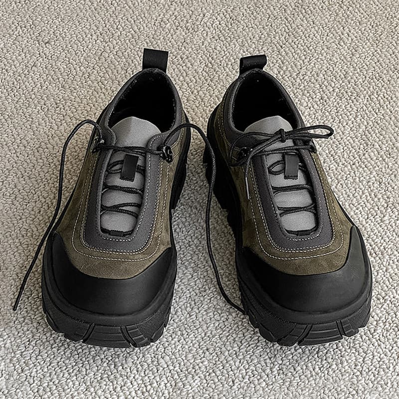 Thick sole outdoor hiking shoes 2025 new style, sport casual shoes, trendy rugged hiking Derby shoes for men and women