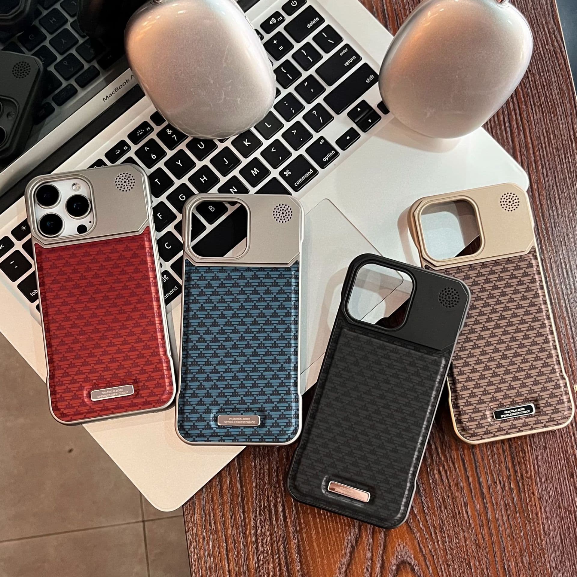 Leather Aroma Diamond Pattern Compatible with iPhone 17 Pro Max Case Apple 16 Borderless Magnetic Protective Cover
