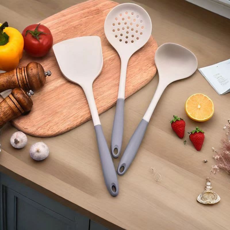 Silicone spatula kitchen utensil set spoon colander high temperature resistant food grade non-stick pan household kitchen supplies tools