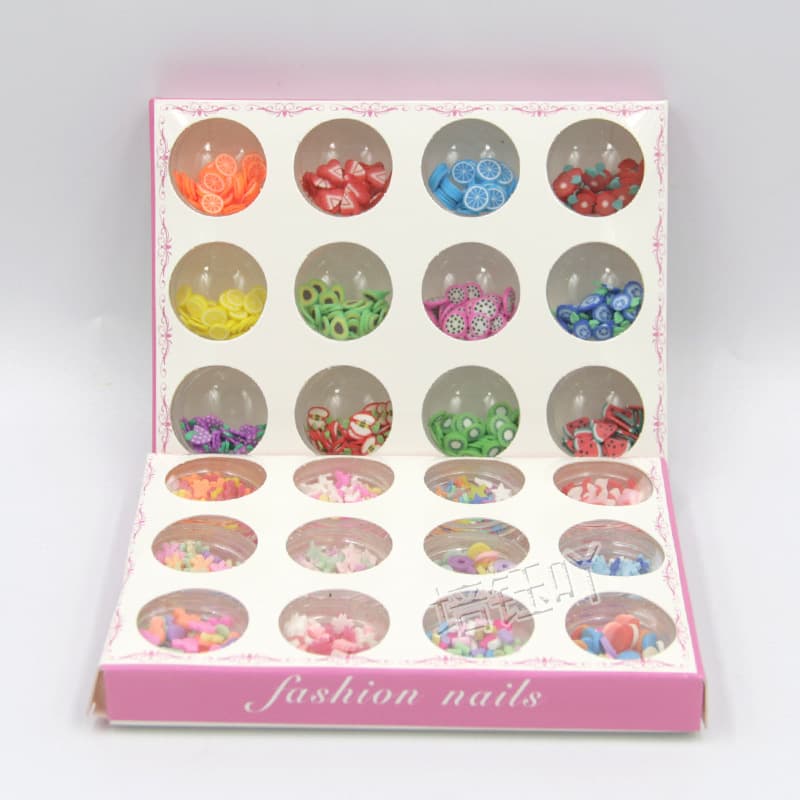 Fruit Soft Clay Slices Filling Material Pearl Powder Glitter Sequins Cream Crystal Drip Glue Lava Oil Box Set